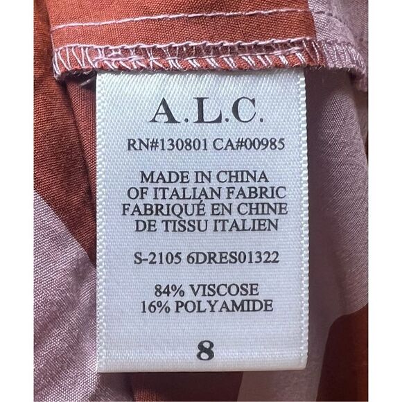 ALC Laurel Maxi Dress in Rust & Lavender Stripe NWT Size 8 - Picture 10 of 10